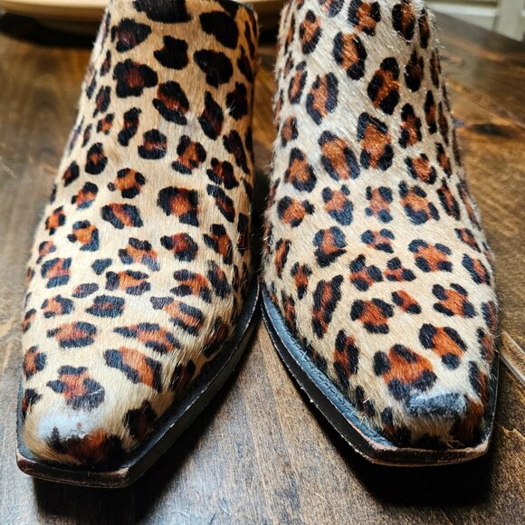 Charlie 1 Horse Leopard Skin Hair on Hide Mules - Picture 5 of 5